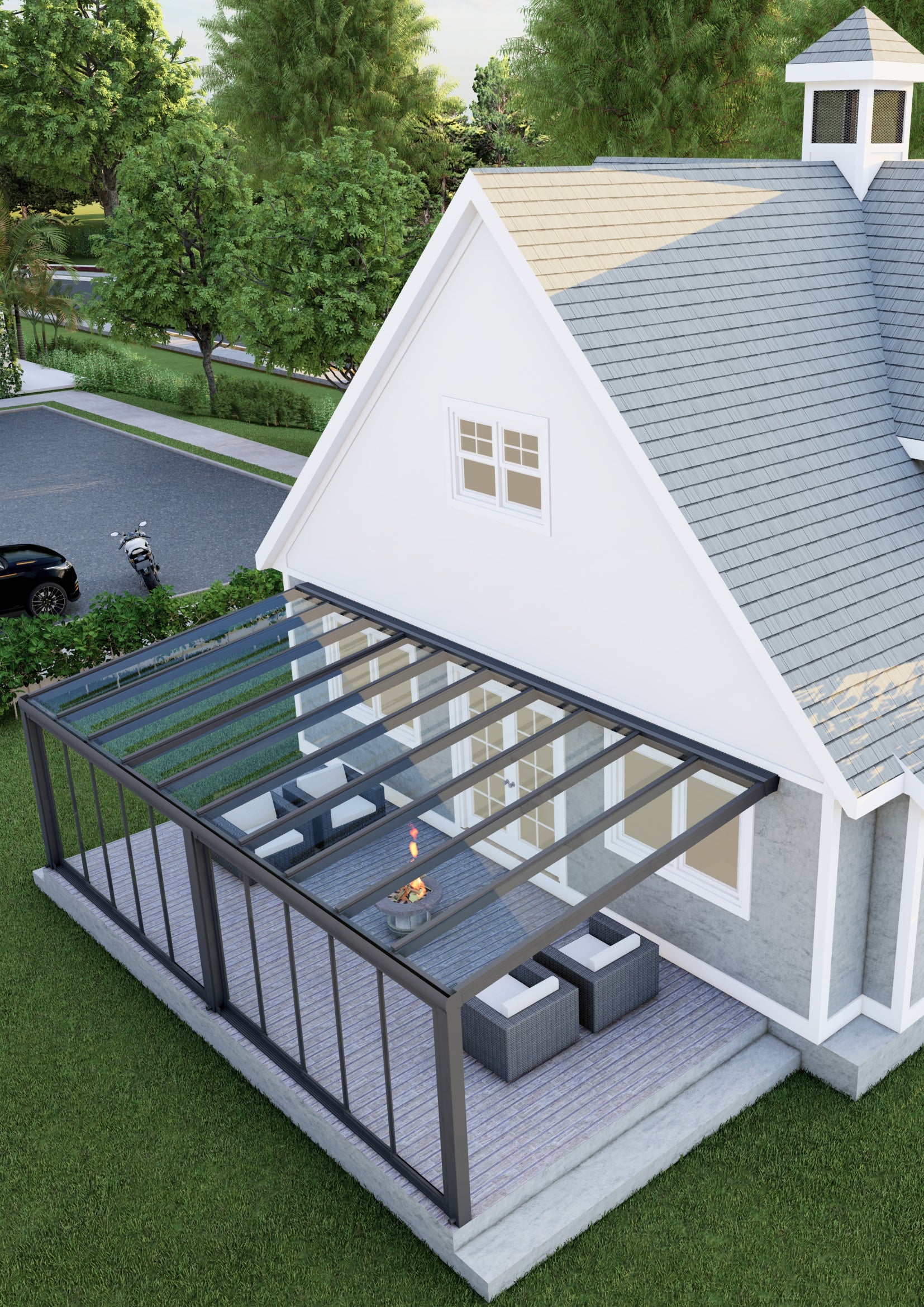 Стъклен покрив Veranda